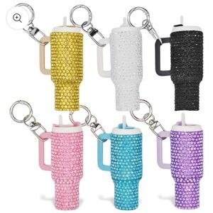 Mini Rhinestone Tumbler Keychain